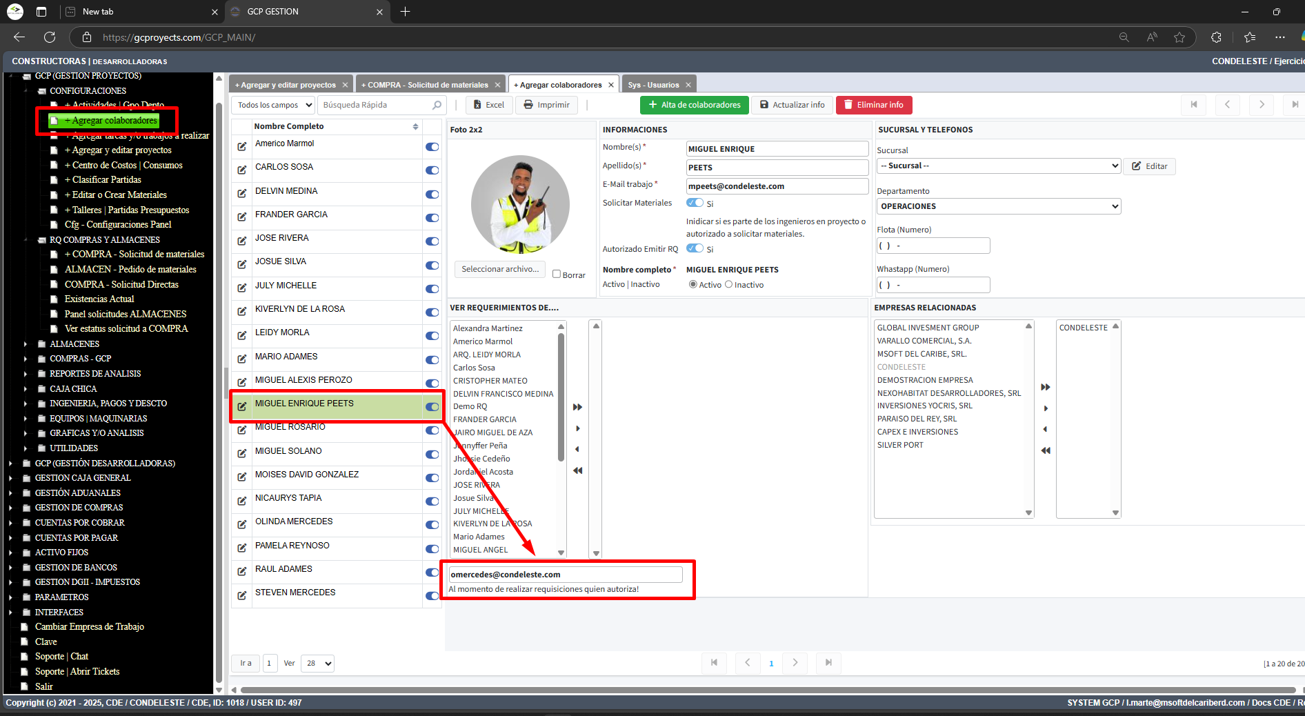 Autorizaciones Control
